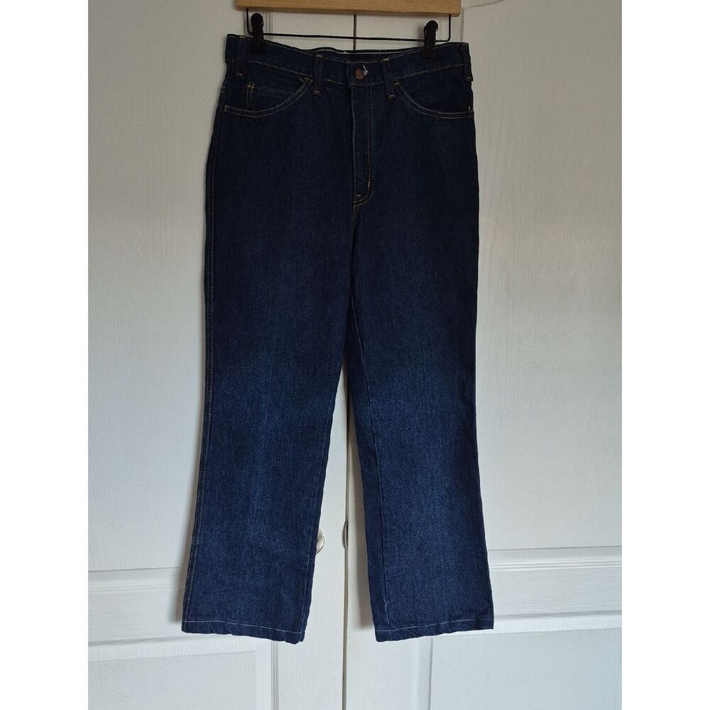 Vintage Classic Wide Leg Jeans in Dark Blue - Women
